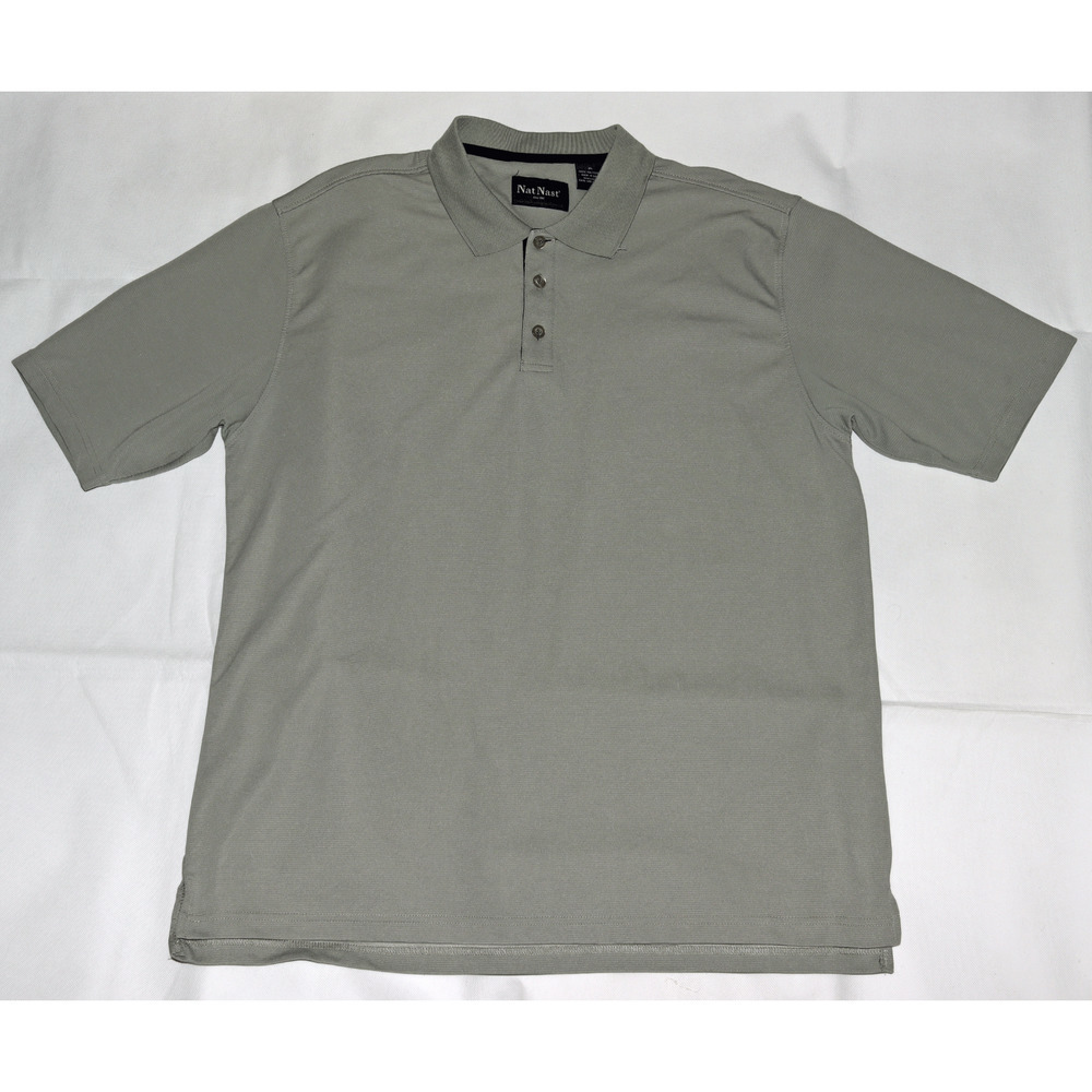 Nat Nast Men's Short Sleeve‎ Gray Polo Shirt Size XL